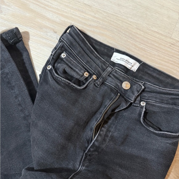 Zara High Rise Skinny leg Black Women's Jeans Size 4 - Picture 6 of 6